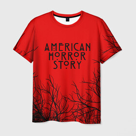 Мужская футболка 3D с принтом  AHS | AMERICAN HORROR STORY в Кировске, 100% полиэфир | прямой крой, круглый вырез горловины, длина до линии бедер | ahs | american horror story | normal people scare me | американская история ужасов | нормальные люди пугают меня | сериал