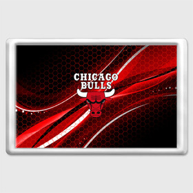 Магнит 45*70 с принтом CHICAGO BULLS в Кировске, Пластик | Размер: 78*52 мм; Размер печати: 70*45 | Тематика изображения на принте: bulls | chicago | chicago bulls | nba | red bulls | usa | америка | быки | нба | сша | чикаго буллс