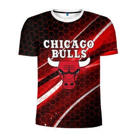 Мужская футболка 3D спортивная с принтом CHICAGO BULLS в Кировске, 100% полиэстер с улучшенными характеристиками | приталенный силуэт, круглая горловина, широкие плечи, сужается к линии бедра | Тематика изображения на принте: bulls | chicago | chicago bulls | nba | red bulls | usa | америка | быки | нба | сша | чикаго буллс