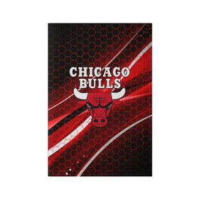 Обложка для паспорта матовая кожа с принтом CHICAGO BULLS в Кировске, натуральная матовая кожа | размер 19,3 х 13,7 см; прозрачные пластиковые крепления | bulls | chicago | chicago bulls | nba | red bulls | usa | америка | быки | нба | сша | чикаго буллс