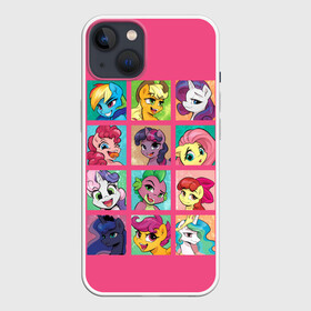 Чехол для iPhone 13 с принтом My little pony в Кировске,  |  | applejack | little | magic | mlp | my | pinkie pie | pony | rainbow dash | rarity | sto luchshih detskih printov | twilight | дракон | дружба | единорог | искорка | пони | селестия | спайк | сумеречная | это чудо