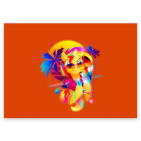 Поздравительная открытка с принтом My little pony в Кировске, 100% бумага | плотность бумаги 280 г/м2, матовая, на обратной стороне линовка и место для марки
 | Тематика изображения на принте: applejack | little | magic | mlp | my | pinkie pie | pony | rainbow dash | rarity | sto luchshih detskih printov | twilight | дракон | дружба | единорог | искорка | пони | селестия | спайк | сумеречная | это чудо