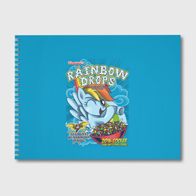 Альбом для рисования с принтом Rainbow brops в Кировске, 100% бумага
 | матовая бумага, плотность 200 мг. | applejack | little | magic | mlp | my | pinkie pie | pony | rainbow dash | rarity | twilight | дракон | дружба | единорог | искорка | пони | селестия | спайк | сумеречная | это чудо