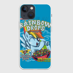 Чехол для iPhone 13 mini с принтом Rainbow brops в Кировске,  |  | applejack | little | magic | mlp | my | pinkie pie | pony | rainbow dash | rarity | twilight | дракон | дружба | единорог | искорка | пони | селестия | спайк | сумеречная | это чудо