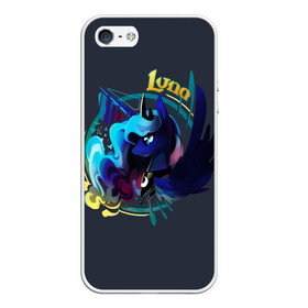 Чехол для iPhone 5/5S матовый с принтом My little pony Luna в Кировске, Силикон | Область печати: задняя сторона чехла, без боковых панелей | applejack | little | magic | mlp | my | pinkie pie | pony | rainbow dash | rarity | twilight | дракон | дружба | единорог | искорка | пони | селестия | спайк | сумеречная | это чудо