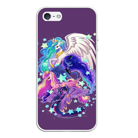 Чехол для iPhone 5/5S матовый с принтом My little pony в Кировске, Силикон | Область печати: задняя сторона чехла, без боковых панелей | applejack | little | magic | mlp | my | pinkie pie | pony | rainbow dash | rarity | twilight | дракон | дружба | единорог | искорка | пони | селестия | спайк | сумеречная | это чудо