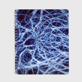Тетрадь с принтом Nerves в Кировске, 100% бумага | 48 листов, плотность листов — 60 г/м2, плотность картонной обложки — 250 г/м2. Листы скреплены сбоку удобной пружинной спиралью. Уголки страниц и обложки скругленные. Цвет линий — светло-серый
 | nerves | абстрактно | абстрактные | абстрактный | абстракция | нейронная | неон | неонка | неоновые | нерв | нервная | нервы | объёмные | объёмный | светящиеся | светящийся | сетка | сеть | система