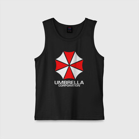 Детская майка хлопок с принтом UMBRELLA CORP в Кировске,  |  | ada wong | biohazard | leon | nemesis | project resistance | raccoon city | re | re3 | resident evil | resident evil 3 | rpd | stars | umbrella | ада вонг | амбрелла | немезис | ужасы