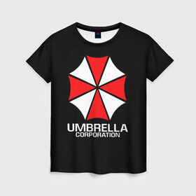 Женская футболка 3D с принтом UMBRELLA CORP | АМБРЕЛЛА КОРП в Кировске, 100% полиэфир ( синтетическое хлопкоподобное полотно) | прямой крой, круглый вырез горловины, длина до линии бедер | ada wong | biohazard | leon | nemesis | project resistance | raccoon city | re | re3 | resident evil | resident evil 3 | rpd | stars | umbrella | ада вонг | амбрелла | немезис | ужасы