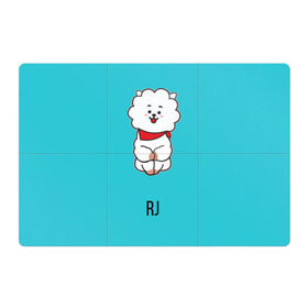 Магнитный плакат 3Х2 с принтом BTS BT21 RJ в Кировске, Полимерный материал с магнитным слоем | 6 деталей размером 9*9 см | bt21 | bts | j hope | jimin | jin | jungkook | k pop | puzzle star bt21 | rj | rm | suga | v | для детей | игра | музыка