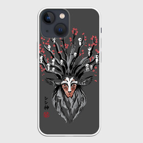 Чехол для iPhone 13 mini с принтом Princess Mononoke в Кировске,  |  | eboshi | ghibli | hayao | hime | lady | miyazaki | mononoke | princess | studio | аситака | волчица | гибли | дух леса | мононоке | моро | сан