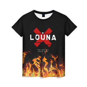 Женская футболка 3D с принтом Louna в Кировске, 100% полиэфир ( синтетическое хлопкоподобное полотно) | прямой крой, круглый вырез горловины, длина до линии бедер | 
