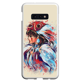 Чехол для Samsung S10E с принтом Princess Mononoke в Кировске, Силикон | Область печати: задняя сторона чехла, без боковых панелей | eboshi | ghibli | hayao | hime | lady | miyazaki | mononoke | princess | studio | аситака | волчица | гибли | дух леса | мононоке | моро | сан