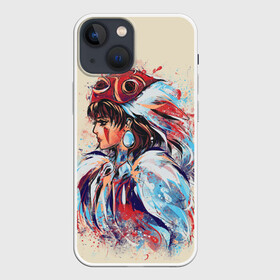 Чехол для iPhone 13 mini с принтом Princess Mononoke в Кировске,  |  | eboshi | ghibli | hayao | hime | lady | miyazaki | mononoke | princess | studio | аситака | волчица | гибли | дух леса | мононоке | моро | сан