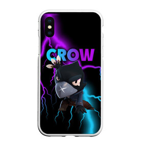 Чехол для iPhone XS Max матовый с принтом Brawl Stars CROW в Кировске, Силикон | Область печати: задняя сторона чехла, без боковых панелей | 8 bit | 8 бит | brawl | brawl stars | crow | leon | stars | бравл | бравл старс | браво старс | игра | компьютерная | кров | леон | онлайн | старс