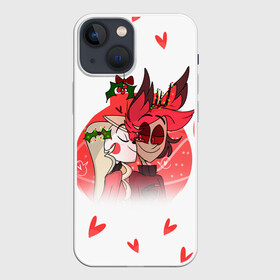 Чехол для iPhone 13 mini с принтом ОТЕЛЬ ХАЗБИН НОВОГОДНИЙ в Кировске,  |  | 2020 | alastor | charlie | christmas | hazbin | hazbin hotel | hell | new year | sinner | ад | аластор | грешник | новогодний | новый год | отель хазбин | хазбин | чарли