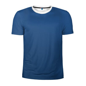 Мужская футболка 3D спортивная с принтом 19-4052 Classic Blue в Кировске, 100% полиэстер с улучшенными характеристиками | приталенный силуэт, круглая горловина, широкие плечи, сужается к линии бедра | Тематика изображения на принте: 9 4052 | без дизайна | без принта | без узора | главный цвет 2020 года | код цвета | нг | новый год | праздник | про | рождество | синий | синяя одежда | цвет нового года