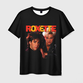 Мужская футболка 3D с принтом Roxette в Кировске, 100% полиэфир | прямой крой, круглый вырез горловины, длина до линии бедер | pop | rock | roxette | мари фредрикссон | пер гессле | поп | поп рок. евро поп | рок | роксет | роксэт