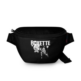 Поясная сумка 3D с принтом Roxette в Кировске, 100% полиэстер | плотная ткань, ремень с регулируемой длиной, внутри несколько карманов для мелочей, основное отделение и карман с обратной стороны сумки застегиваются на молнию | pop | rock | roxette | мари фредрикссон | пер гессле | поп | поп рок. евро поп | рок | роксет | роксэт