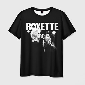 Мужская футболка 3D с принтом Roxette в Кировске, 100% полиэфир | прямой крой, круглый вырез горловины, длина до линии бедер | pop | rock | roxette | мари фредрикссон | пер гессле | поп | поп рок. евро поп | рок | роксет | роксэт