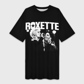 Платье-футболка 3D с принтом Roxette в Кировске,  |  | Тематика изображения на принте: pop | rock | roxette | мари фредрикссон | пер гессле | поп | поп рок. евро поп | рок | роксет | роксэт