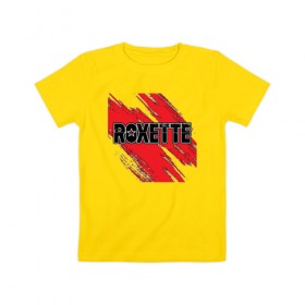 Детская футболка хлопок с принтом Roxette в Кировске, 100% хлопок | круглый вырез горловины, полуприлегающий силуэт, длина до линии бедер | Тематика изображения на принте: roxette | европоп | музыка | поп | ро | рок | роксэт