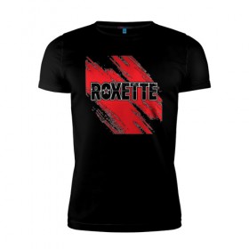 Мужская футболка премиум с принтом Roxette в Кировске, 92% хлопок, 8% лайкра | приталенный силуэт, круглый вырез ворота, длина до линии бедра, короткий рукав | roxette | европоп | музыка | поп | ро | рок | роксэт