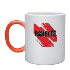 Кружка хамелеон с принтом Roxette в Кировске, керамика | меняет цвет при нагревании, емкость 330 мл | Тематика изображения на принте: roxette | европоп | музыка | поп | ро | рок | роксэт