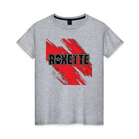 Женская футболка хлопок с принтом Roxette в Кировске, 100% хлопок | прямой крой, круглый вырез горловины, длина до линии бедер, слегка спущенное плечо | Тематика изображения на принте: roxette | европоп | музыка | поп | ро | рок | роксэт
