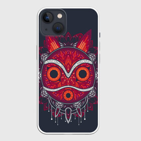 Чехол для iPhone 13 с принтом Princess Mononoke в Кировске,  |  | eboshi | ghibli | hayao | hime | lady | miyazaki | mononoke | princess | studio | аситака | волчица | гибли | дух леса | мононоке | моро | сан