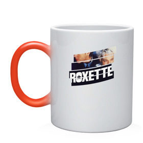 Кружка хамелеон с принтом Roxette в Кировске, керамика | меняет цвет при нагревании, емкость 330 мл | Тематика изображения на принте: 