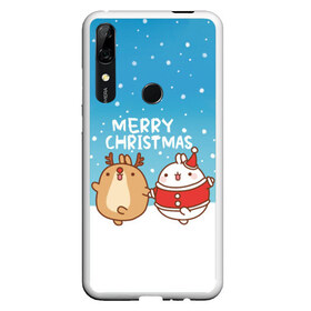 Чехол для Honor P Smart Z с принтом Molang Merry Christmas в Кировске, Силикон | Область печати: задняя сторона чехла, без боковых панелей | chicken | christmas | deer | korea | molang | newyear | piupiu | rabbit | smow | snowflakes | winter | год | зима | корея | кролик | моланг | новый | олень | пиу | рождество | снег | снежинка