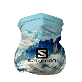 Бандана-труба 3D с принтом SALOMON в Кировске, 100% полиэстер, ткань с особыми свойствами — Activecool | плотность 150‒180 г/м2; хорошо тянется, но сохраняет форму | salomon | горы | снег | спорт