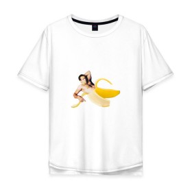 Мужская футболка хлопок Oversize с принтом Николас Кейдж в банане в Кировске, 100% хлопок | свободный крой, круглый ворот, “спинка” длиннее передней части | mem | memes | актер | банан | знаменитость | мем | николас кейдж | прикол | смешная картинка | юмор