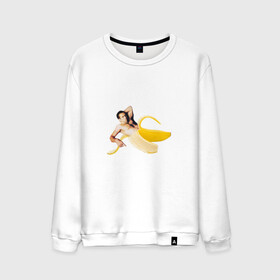 Мужской свитшот хлопок с принтом Николас Кейдж в банане в Кировске, 100% хлопок |  | mem | memes | актер | банан | знаменитость | мем | николас кейдж | прикол | смешная картинка | юмор