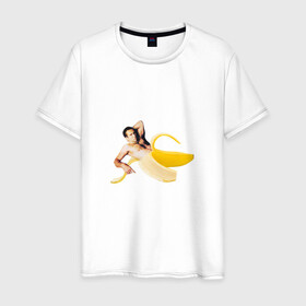 Мужская футболка хлопок с принтом Николас Кейдж в банане в Кировске, 100% хлопок | прямой крой, круглый вырез горловины, длина до линии бедер, слегка спущенное плечо. | mem | memes | актер | банан | знаменитость | мем | николас кейдж | прикол | смешная картинка | юмор