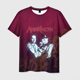 Мужская футболка 3D с принтом Агата Кристи в Кировске, 100% полиэфир | прямой крой, круглый вырез горловины, длина до линии бедер | rock | агата | кристи | музыка | рок | самойлов