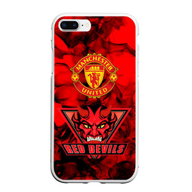 Чехол для iPhone 7Plus/8 Plus матовый с принтом Manchester United в Кировске, Силикон | Область печати: задняя сторона чехла, без боковых панелей | manchester united | red devils | красные дьяволы | манчестер | манчестер юнайтед | футбол