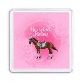 Магнит 55*55 с принтом Horseback Rading в Кировске, Пластик | Размер: 65*65 мм; Размер печати: 55*55 мм | Тематика изображения на принте: животные | конный спорт | конь | лошадь | наездник | спорт
