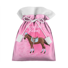 Подарочный 3D мешок с принтом Horseback Rading в Кировске, 100% полиэстер | Размер: 29*39 см | Тематика изображения на принте: животные | конный спорт | конь | лошадь | наездник | спорт