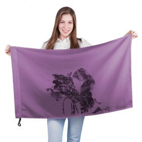 Флаг 3D с принтом девушка с конем в Кировске, 100% полиэстер | плотность ткани — 95 г/м2, размер — 67 х 109 см. Принт наносится с одной стороны | животные | конный спорт | конь | лошадь | наездник | спорт