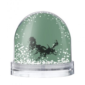 Снежный шар с принтом черные кони в Кировске, Пластик | Изображение внутри шара печатается на глянцевой фотобумаге с двух сторон | животные | конный спорт | конь | лошадь | наездник | спорт