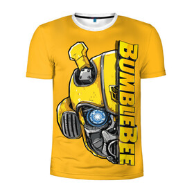 Мужская футболка 3D спортивная с принтом Transformers Bumblebee в Кировске, 100% полиэстер с улучшенными характеристиками | приталенный силуэт, круглая горловина, широкие плечи, сужается к линии бедра | bumblebee | transformers | автоботы | бамблби | мегатрон | оптимус прайм | роботы | трансформеры