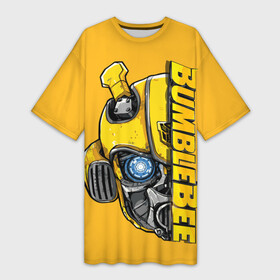 Платье-футболка 3D с принтом Transformers Bumblebee в Кировске,  |  | Тематика изображения на принте: bumblebee | transformers | автоботы | бамблби | мегатрон | оптимус прайм | роботы | трансформеры