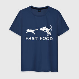 Мужская футболка хлопок с принтом Fast food (белый) в Кировске, 100% хлопок | прямой крой, круглый вырез горловины, длина до линии бедер, слегка спущенное плечо. | 