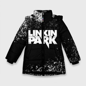 Зимняя куртка для девочек 3D с принтом Linkin Park в Кировске, ткань верха — 100% полиэстер; подклад — 100% полиэстер, утеплитель — 100% полиэстер. | длина ниже бедра, удлиненная спинка, воротник стойка и отстегивающийся капюшон. Есть боковые карманы с листочкой на кнопках, утяжки по низу изделия и внутренний карман на молнии. 

Предусмотрены светоотражающий принт на спинке, радужный светоотражающий элемент на пуллере молнии и на резинке для утяжки. | bennington | chester | chester bennington | linkin | linkin park | music | park | rock | бенингтон | линкин | линкин парк | музыка | парк | рок | честер | честер беннингтон