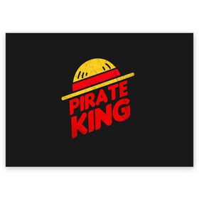 Поздравительная открытка с принтом One Piece Pirate King в Кировске, 100% бумага | плотность бумаги 280 г/м2, матовая, на обратной стороне линовка и место для марки
 | anime | kaido | luffy | manga | one piece | theory | zoro | большой куш | ван | луффи | манга | манки д | мульт | пираты | пис | рыжий | сёнэн | сериал | шанкс