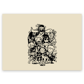 Поздравительная открытка с принтом One Piece  в Кировске, 100% бумага | плотность бумаги 280 г/м2, матовая, на обратной стороне линовка и место для марки
 | anime | kaido | luffy | manga | one piece | theory | zoro | большой куш | ван | луффи | манга | манки д | мульт | пираты | пис | рыжий | сёнэн | сериал | шанкс