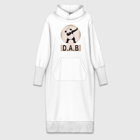 Платье удлиненное хлопок с принтом DAB Panda в Кировске,  |  | best | dab | dabbig | dance | freedom | hip hop | music | panda | rap | даб | даббинг | животные | крутой | лучший | медведь | музыка | панда | рэп | рэпер | свобода | танец | хип хоп