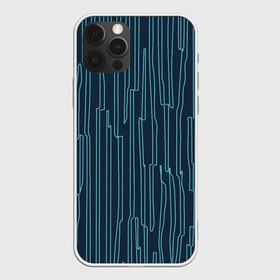 Чехол для iPhone 12 Pro Max с принтом Стильный узор в Кировске, Силикон |  | абстрактное | голубое | полоса | полосы | синее | узор | узоры | чёрное | эфемерное